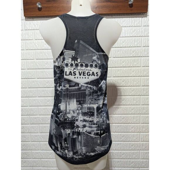 Banana Expression Women's Black Las Vegas Sparkle Embellished Racer Back Tank To - Picture 4 of 6